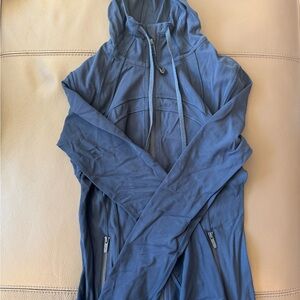 lululemon athletica navy hooded define jacket, size 4